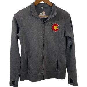 Colorado Grey Zippered Athletic Jacket Sz Small